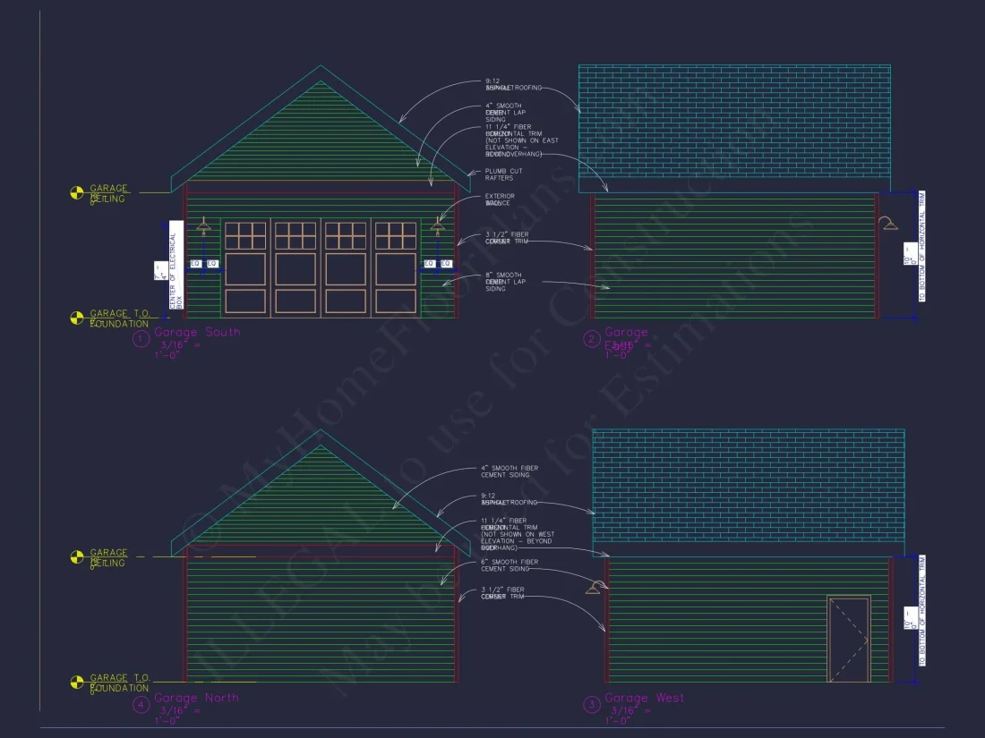 Garage & Workshop House Plan with CAD Blueprints and Designs