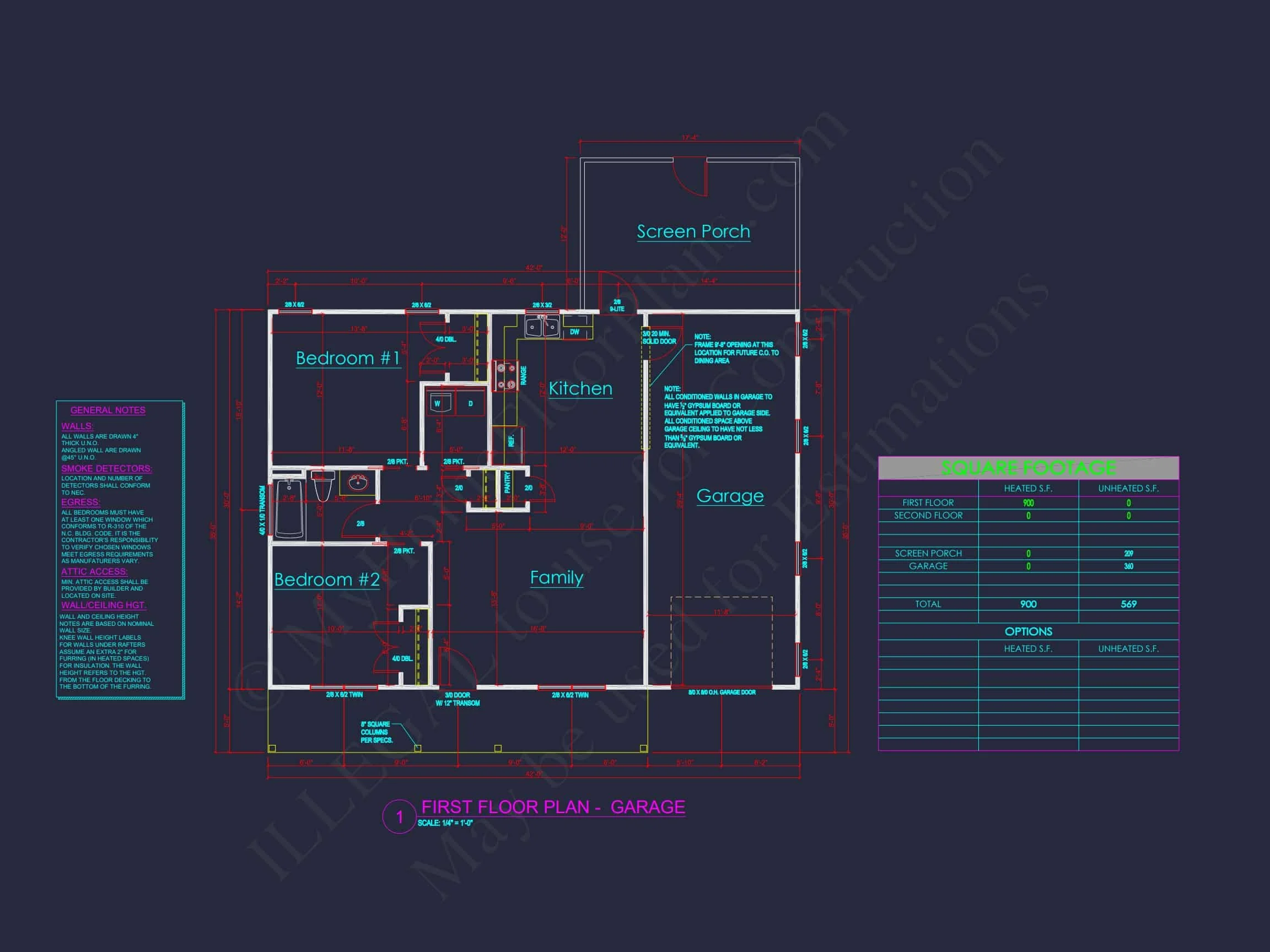 19-1698 GUEST HOUSE PLAN - Efficient Small House Plan with Garage – Floor Plan CAD & Designs 5 Efficient Small Home Plan with Garage – Floor Plan CAD & Designs