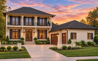 Plan  12-2669 - Hurt House |  Classical Southern - 3-Bed, 3.5-Bath, 3,207 SF
