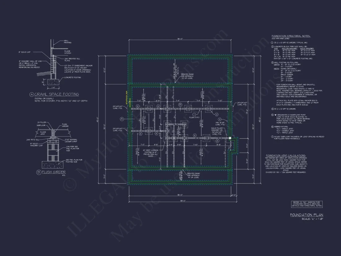 Elegant Home Plan & Floor Design 2-Bedroom Classic Blueprint