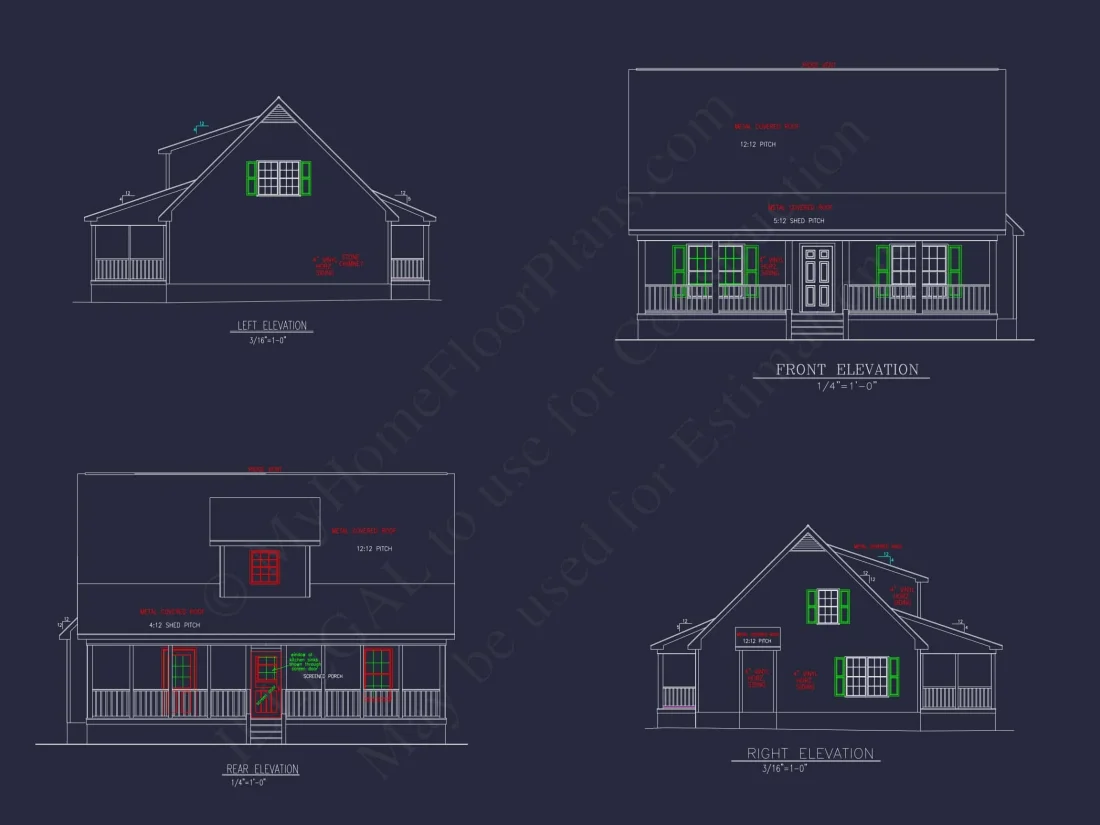Elegant Home Plan & Floor Design 2-Bedroom Classic Blueprint