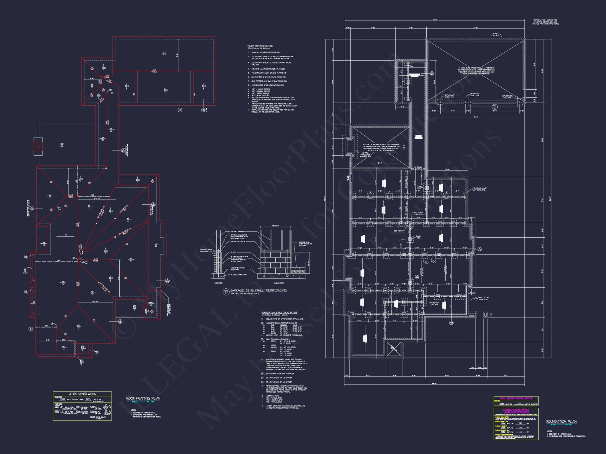 Custom 2-Story House Plan with Colonial Revival Design & CAD Blueprints