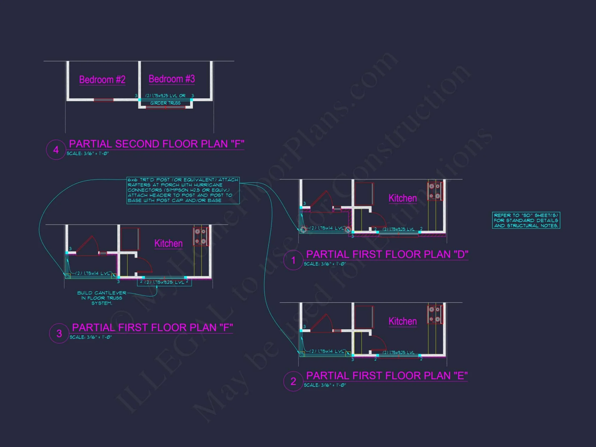 Modern 2-Story Townhome Floor Plan with Open Layout and CAD Blueprints