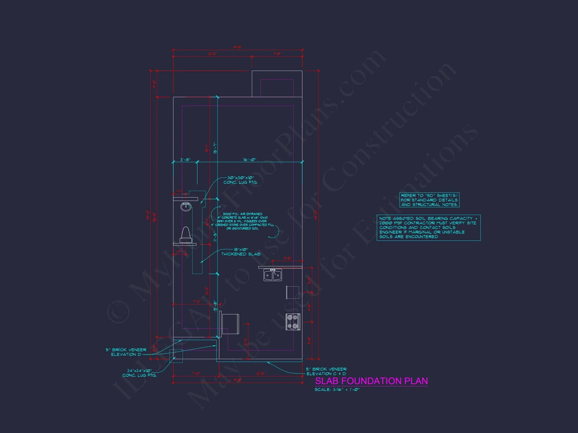 Modern 2-Story Townhome Floor Plan with Open Layout and CAD Blueprints