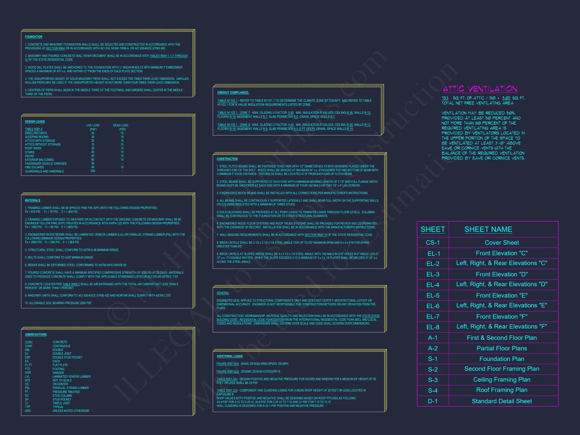Modern 2-Story Townhome Floor Plan with Open Layout and CAD Blueprints