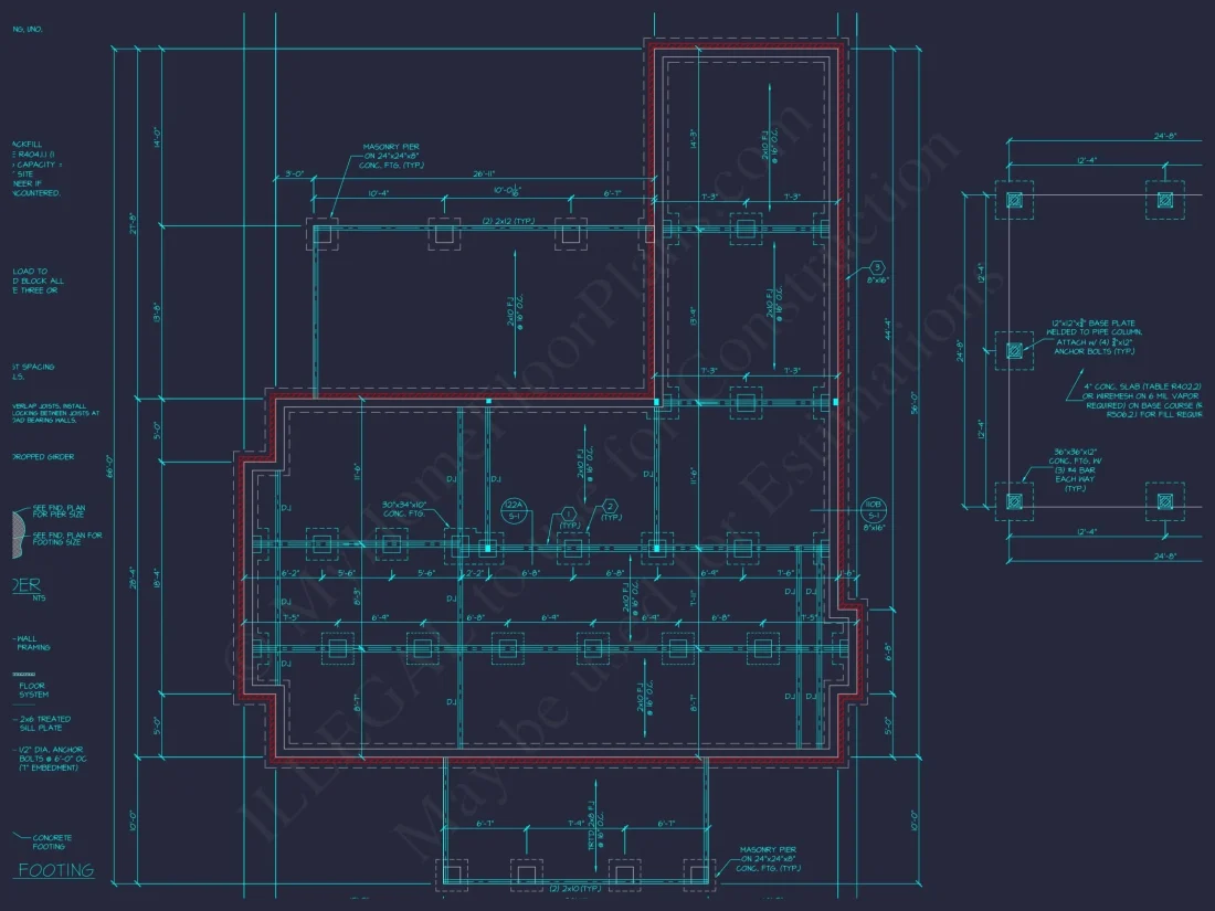 Elegant Home Plan with Blueprint for Modern Family Living
