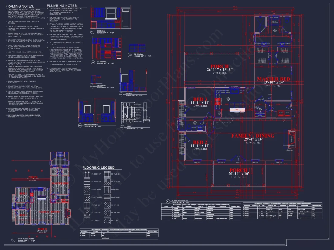 Elegant Home Plan with Blueprint for Modern Family Living