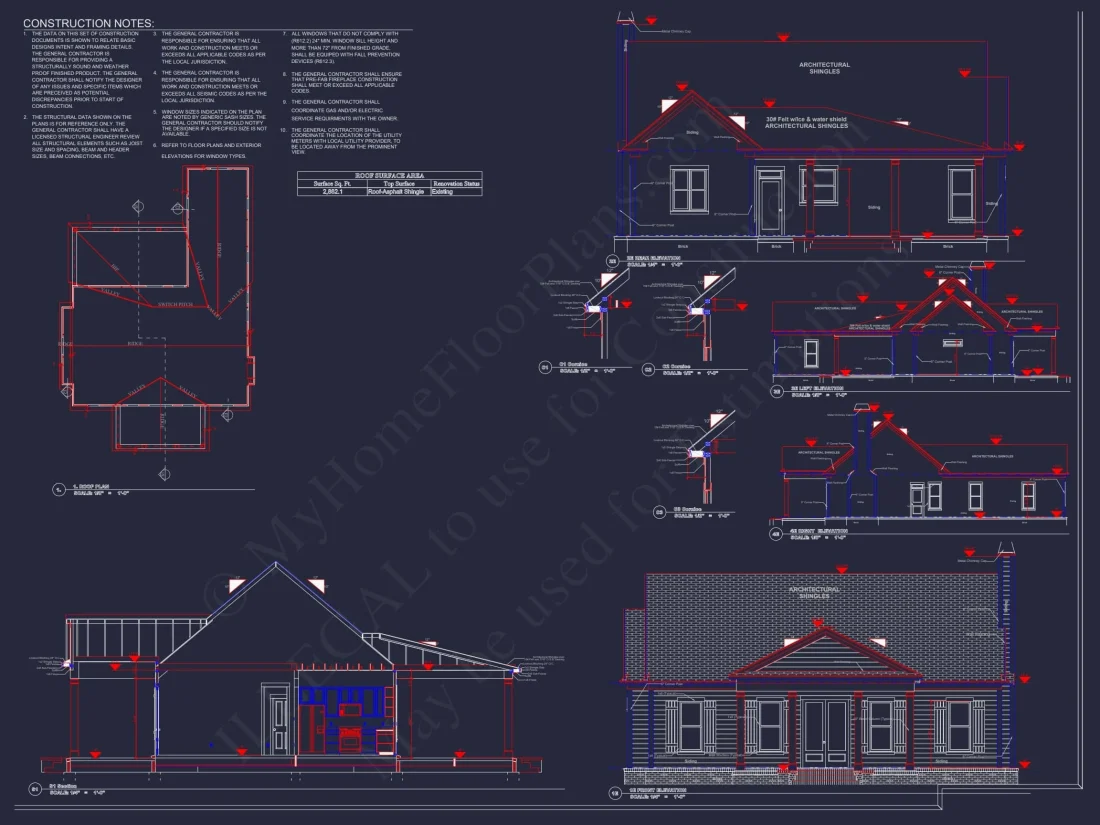 Elegant Home Plan with Blueprint for Modern Family Living