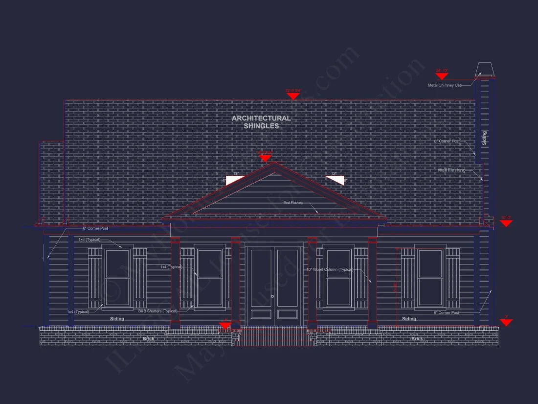 Elegant Home Plan with Blueprint for Modern Family Living