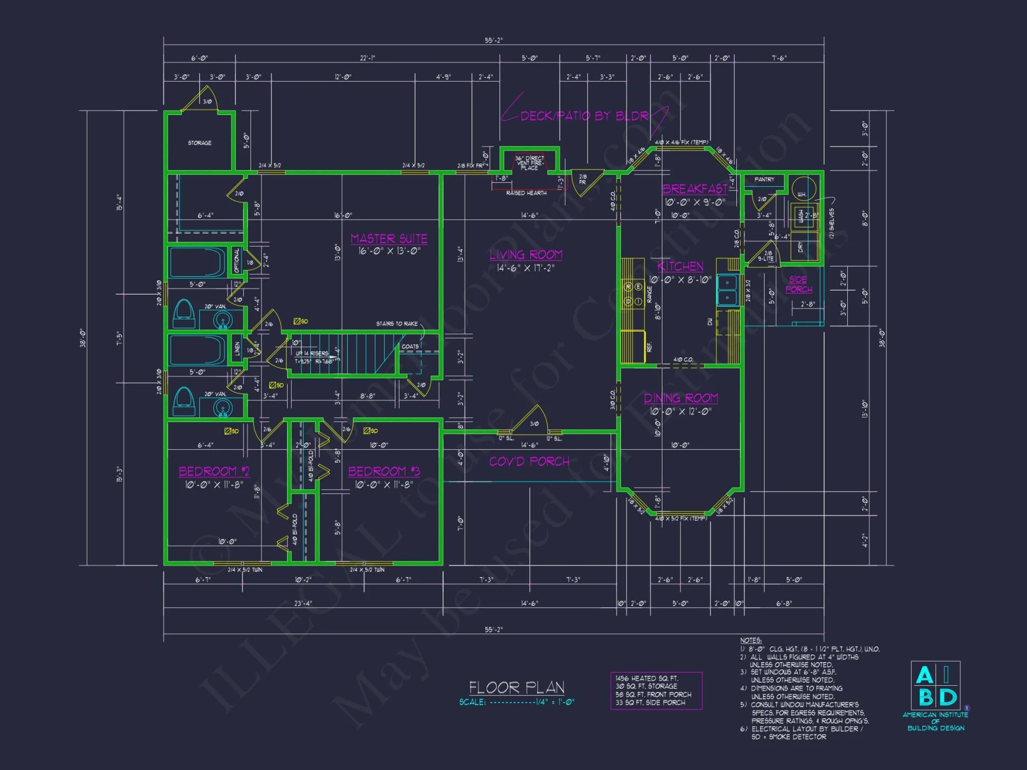 Traditional Home Plan Functional One-Story Layout with CAD Blueprints