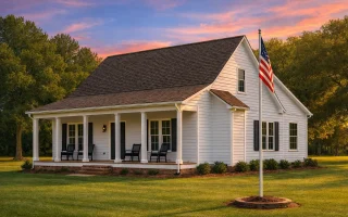 Plan  16-1634 - The Sorrow |  Southern Farmhouse - 2-Bed, 1-Bath, 1,080 SF