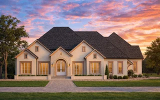 Plan  19-2480 - The Ghost | French  Country - 3-Bed, 4.5-Bath, 3,887 SF
