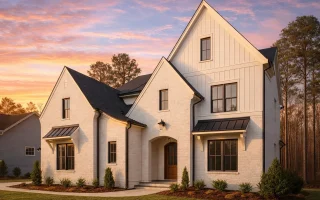 Plan  20-1249B - County House |  Modern Traditional - 4-Bed, 4.5-Bath, 4,087 SF