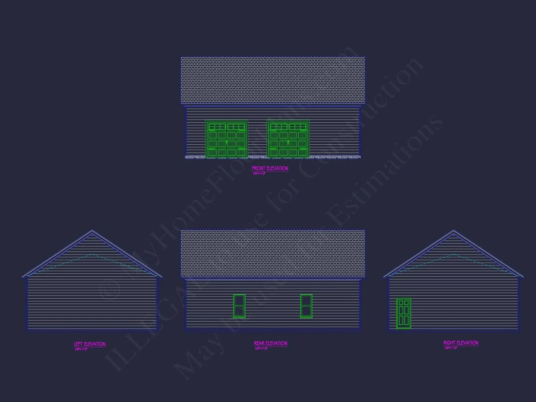Versatile Garage House Plan with CAD Designs & Vaulted Ceilings