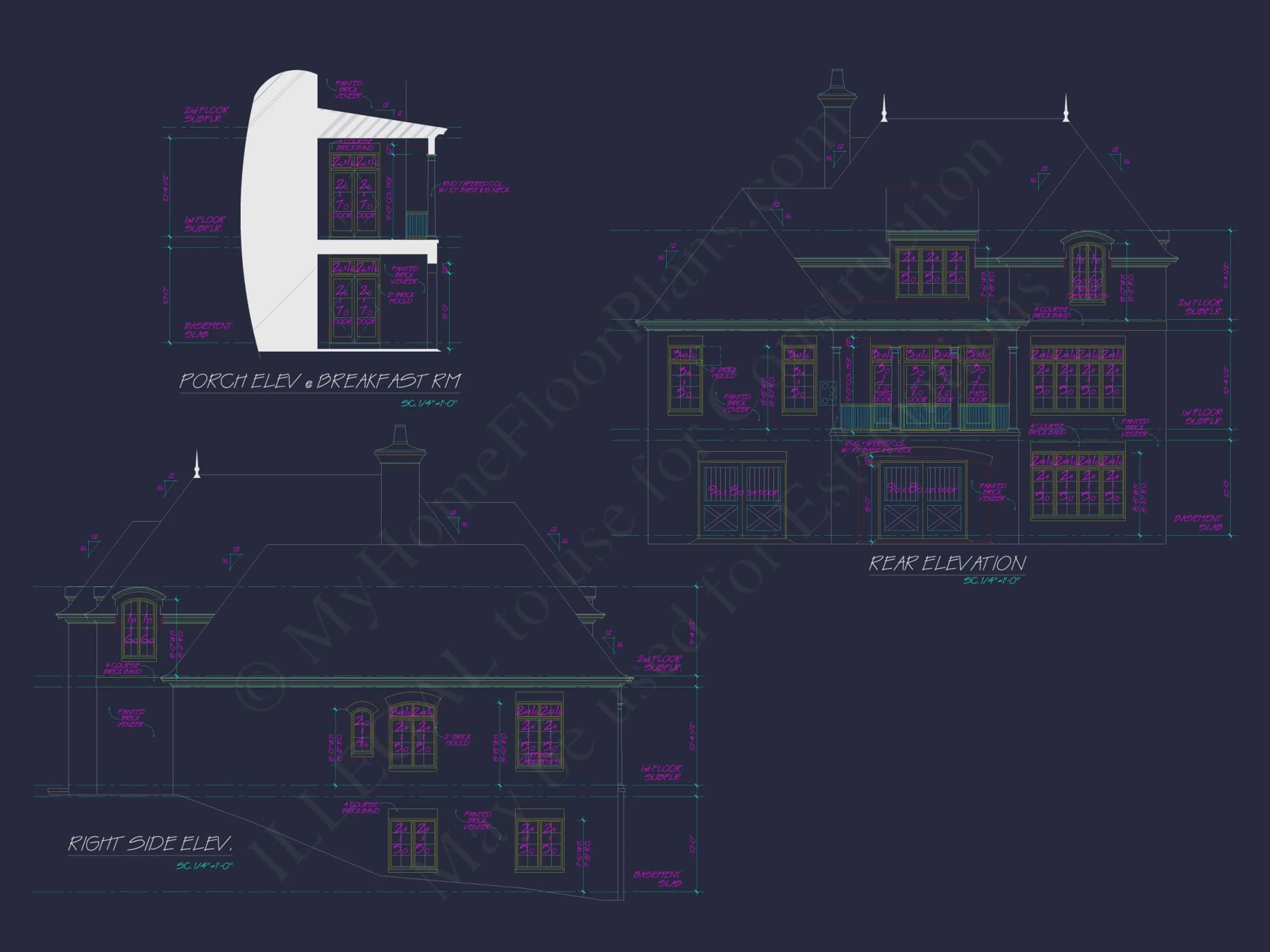 3-Story House Plan with Basement, Balcony & Open Floor Layout