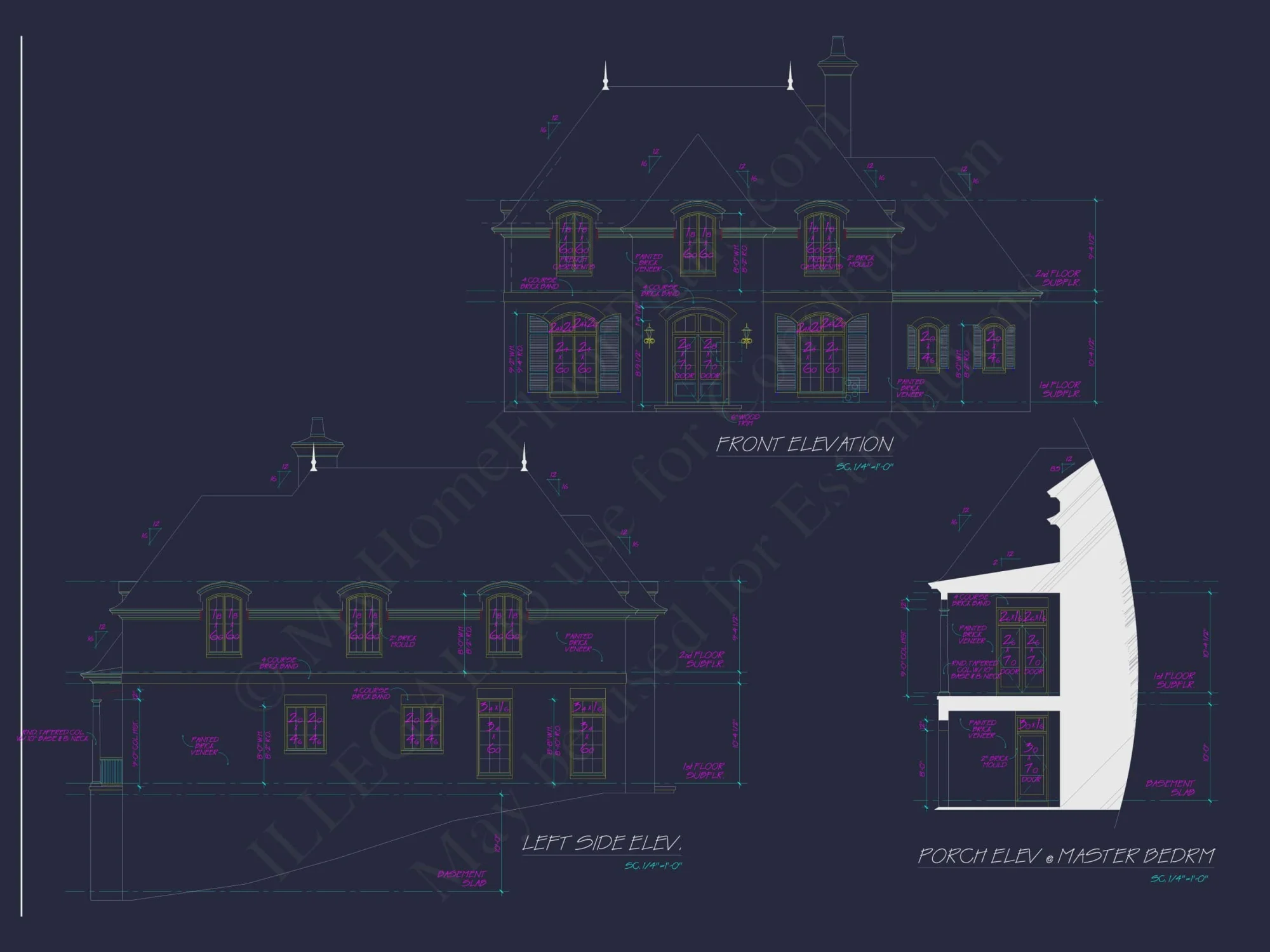 3-Story House Plan with Basement, Balcony & Open Floor Layout