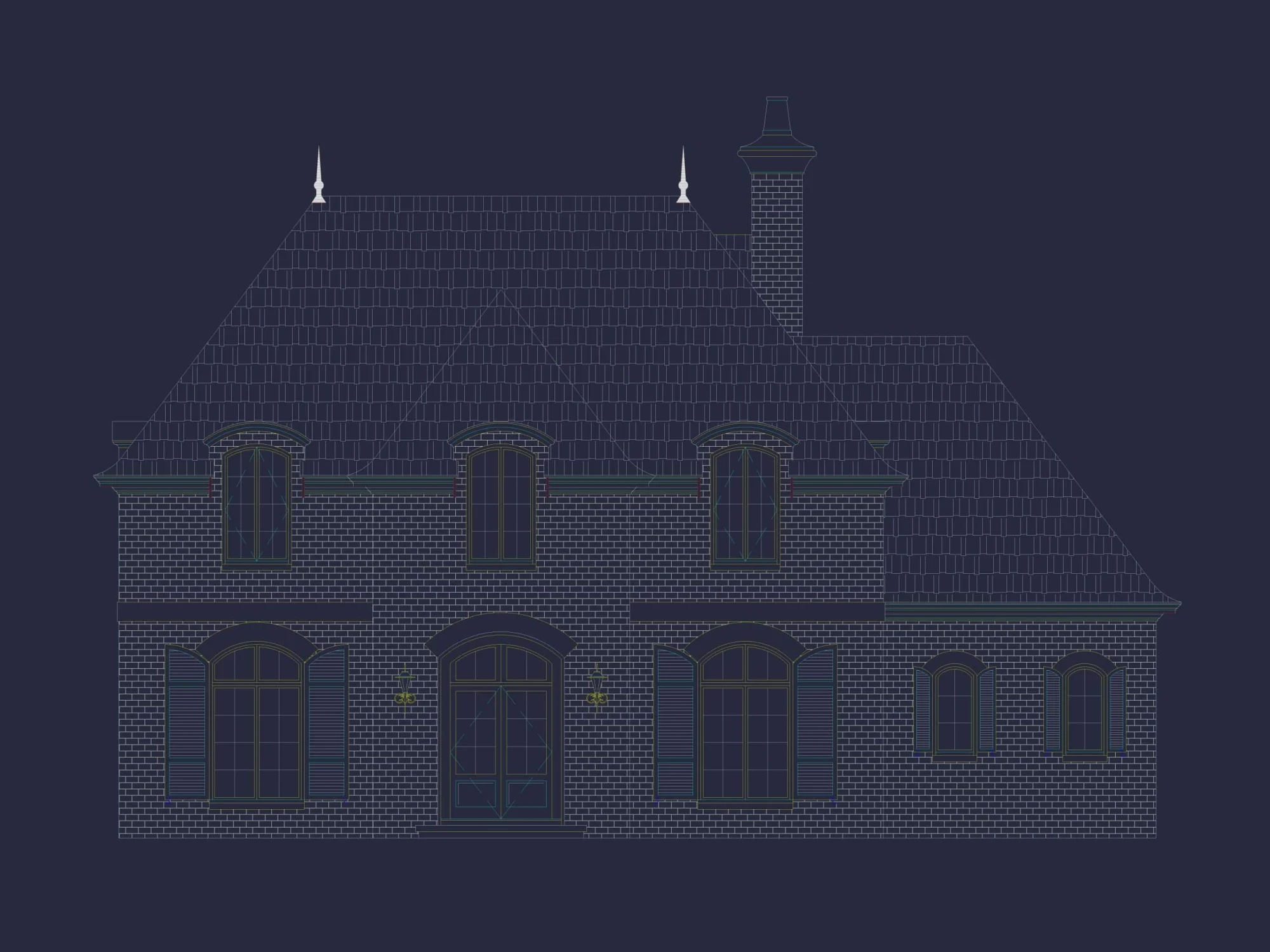 3-Story House Plan with Basement, Balcony & Open Floor Layout