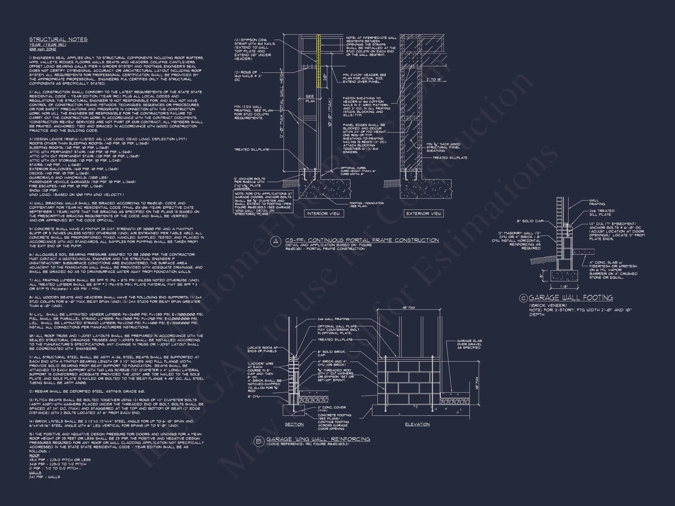 15-1224 GARAGE PLAN - Modern Suburban Garage Plan and Blueprint for House Design 4 Modern Suburban Garage Plan and Blueprint for House Design
