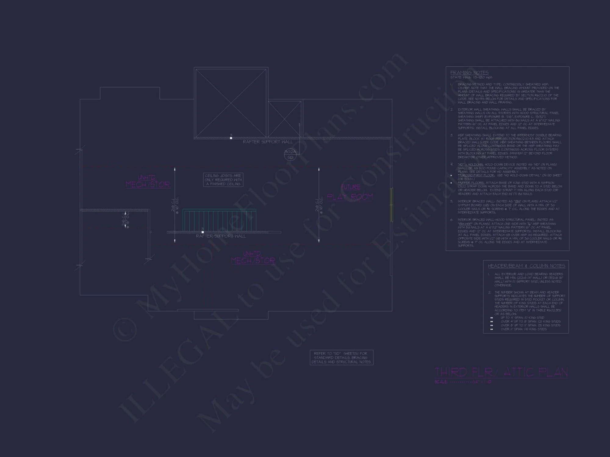 Spacious Home Plan with Modern Architecture & CAD Designs