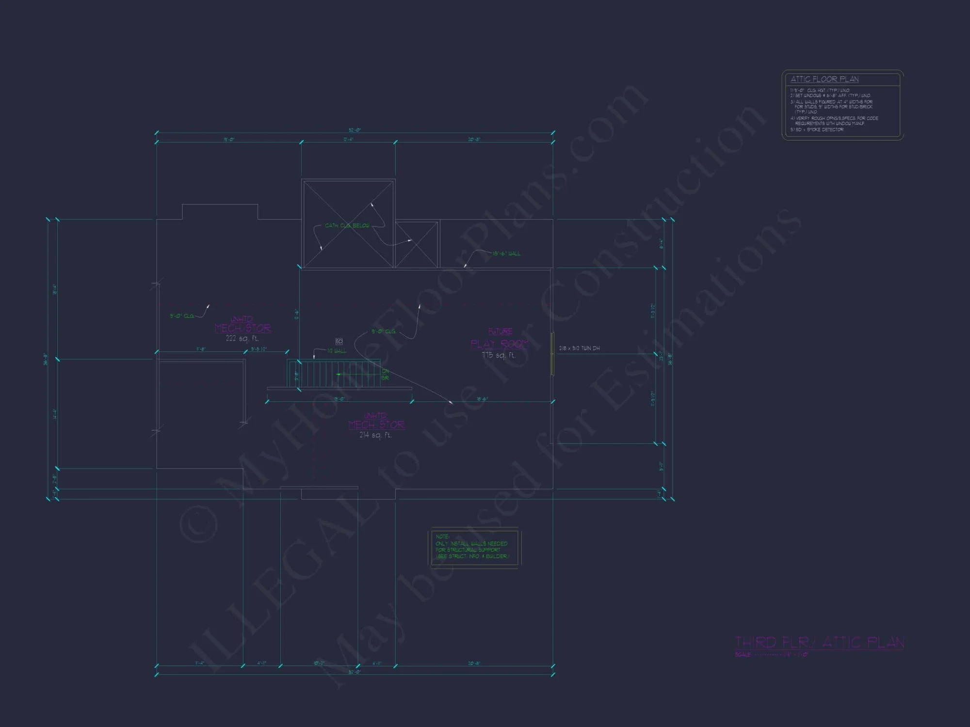 Spacious Home Plan with Modern Architecture & CAD Designs