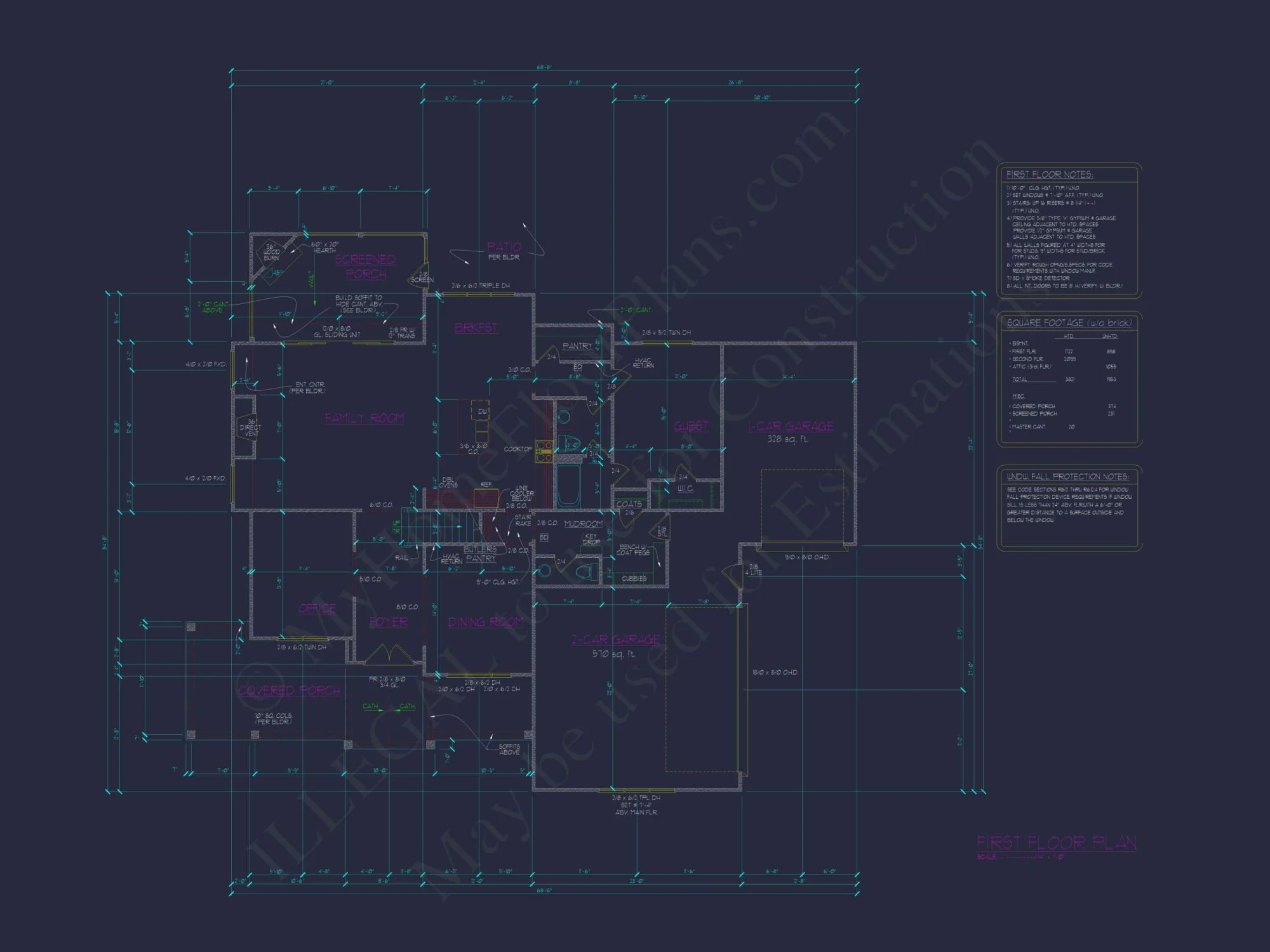 Spacious Home Plan with Modern Architecture & CAD Designs