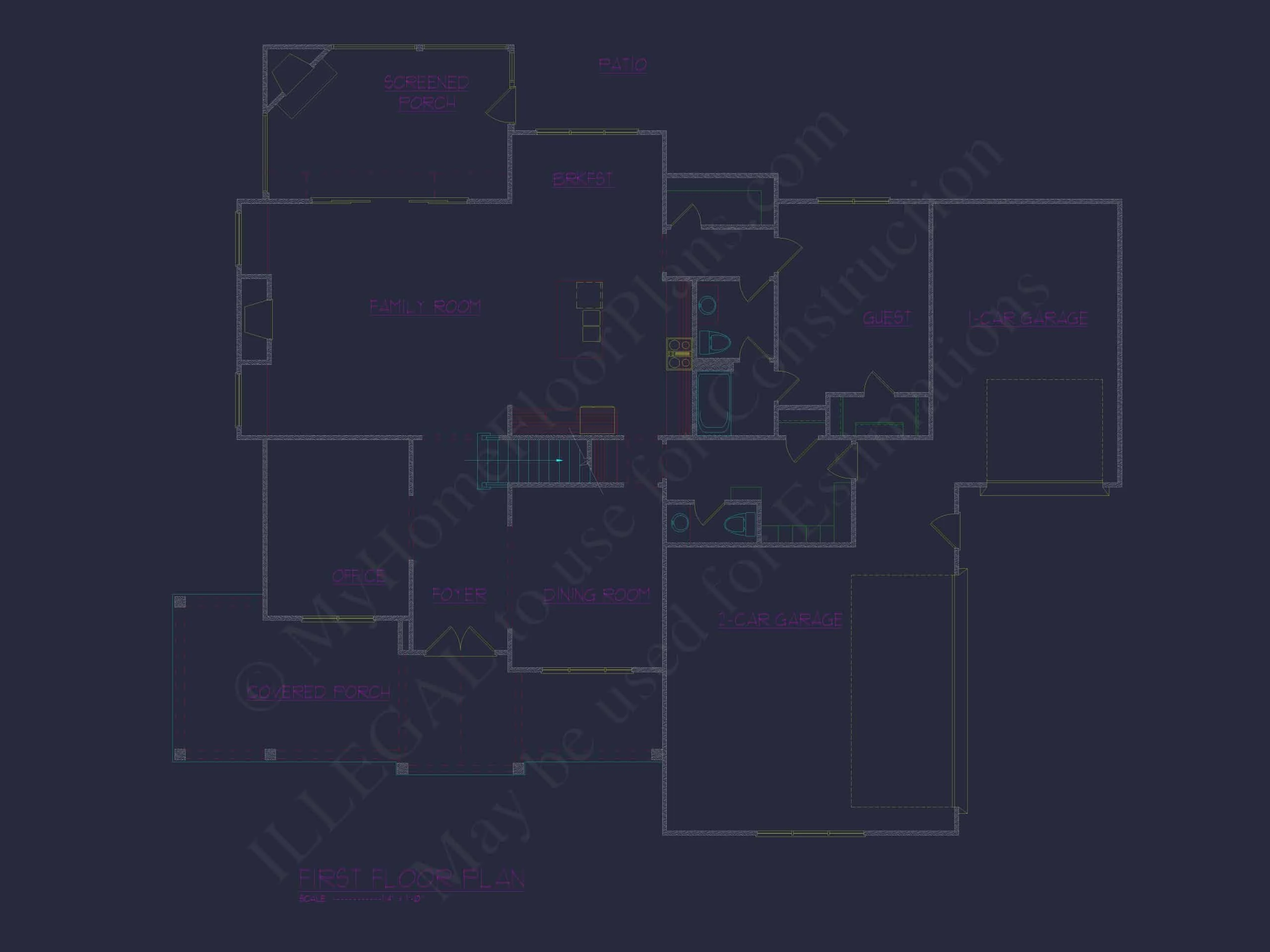 20-1128 HOUSE PLAN - Spacious House Plan with Modern Architecture & CAD Designs 14 Spacious Home Plan with Modern Architecture & CAD Designs