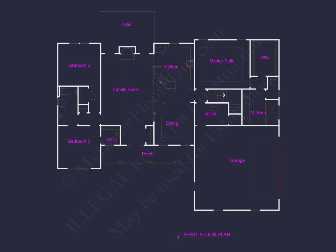 Charming 1.5-Story Home Blueprint with Craftsman Style and CAD Designs