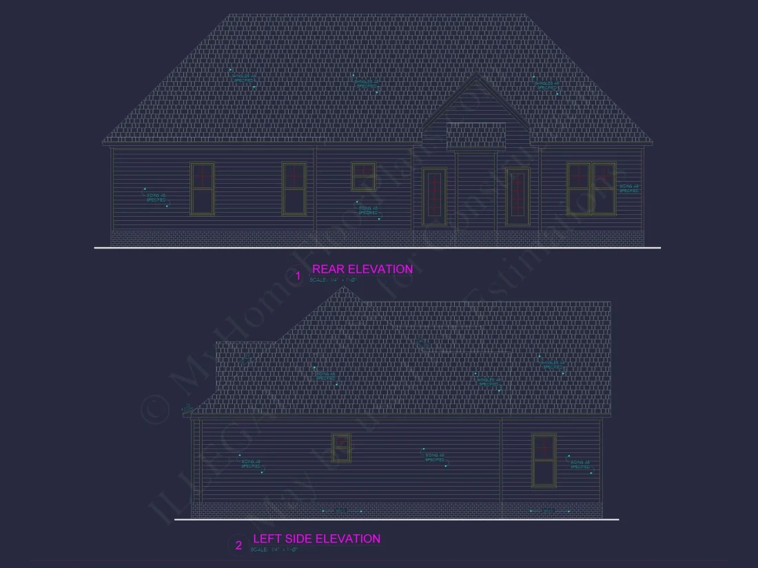 Charming 1.5-Story Home Blueprint with Craftsman Style and CAD Designs