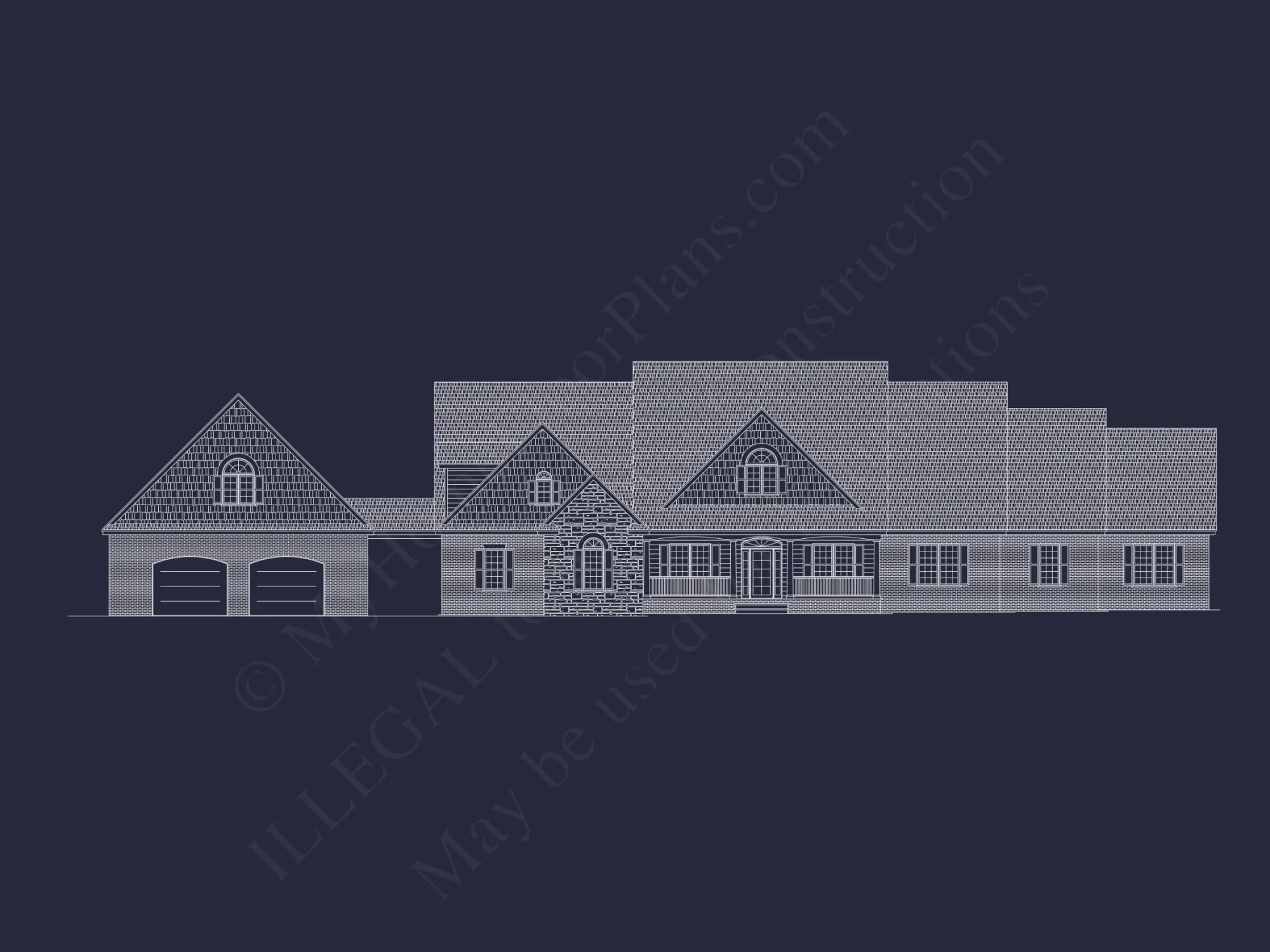 Luxury House Plan with Spacious Floor Plan, CAD Designs & Blueprint