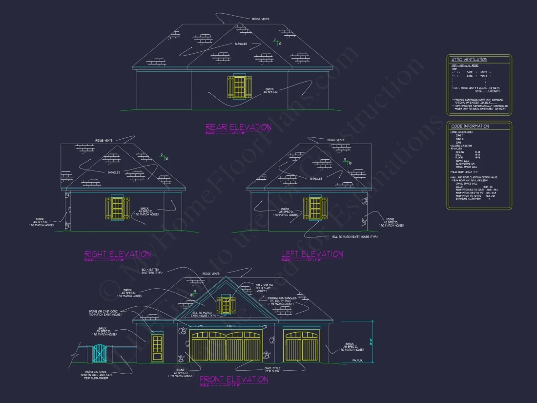 Spacious Garage Floor Plan with Workshop and Brick Exterior