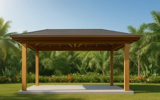 Plan
  16-1112 - Route Retreat |
  Tropical Coastal Cabana - 0-Bed, 1-Bath, 256 SF