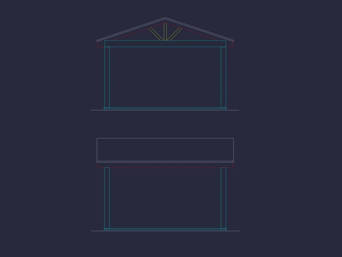 Compact Cabana House Plan with CAD Files and Outdoor Living