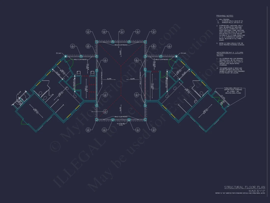 Clubhouse Floor Plan with Pool Pavilion and Craftsman Architectural Style