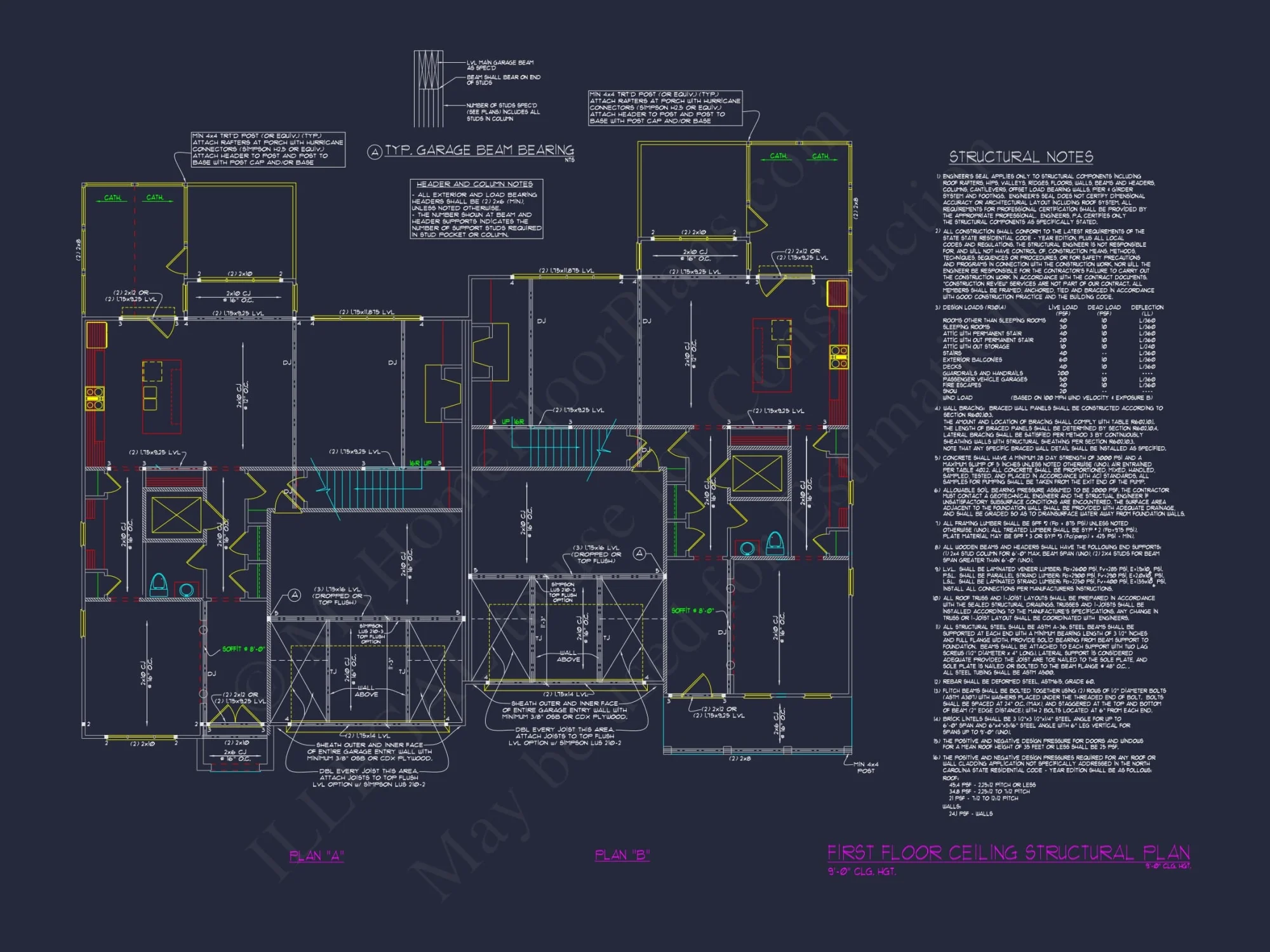Spacious Craftsman Duplex House Plan with Vaulted Ceilings & CAD Designs