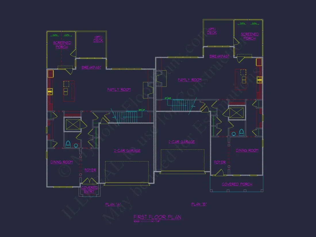Spacious Craftsman Duplex House Plan with Vaulted Ceilings & CAD Designs