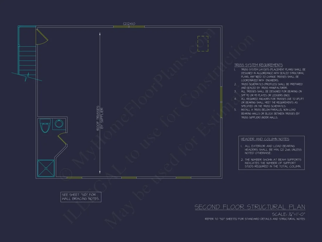 Custom Garage with Living Space – Functional CAD Floor Plan