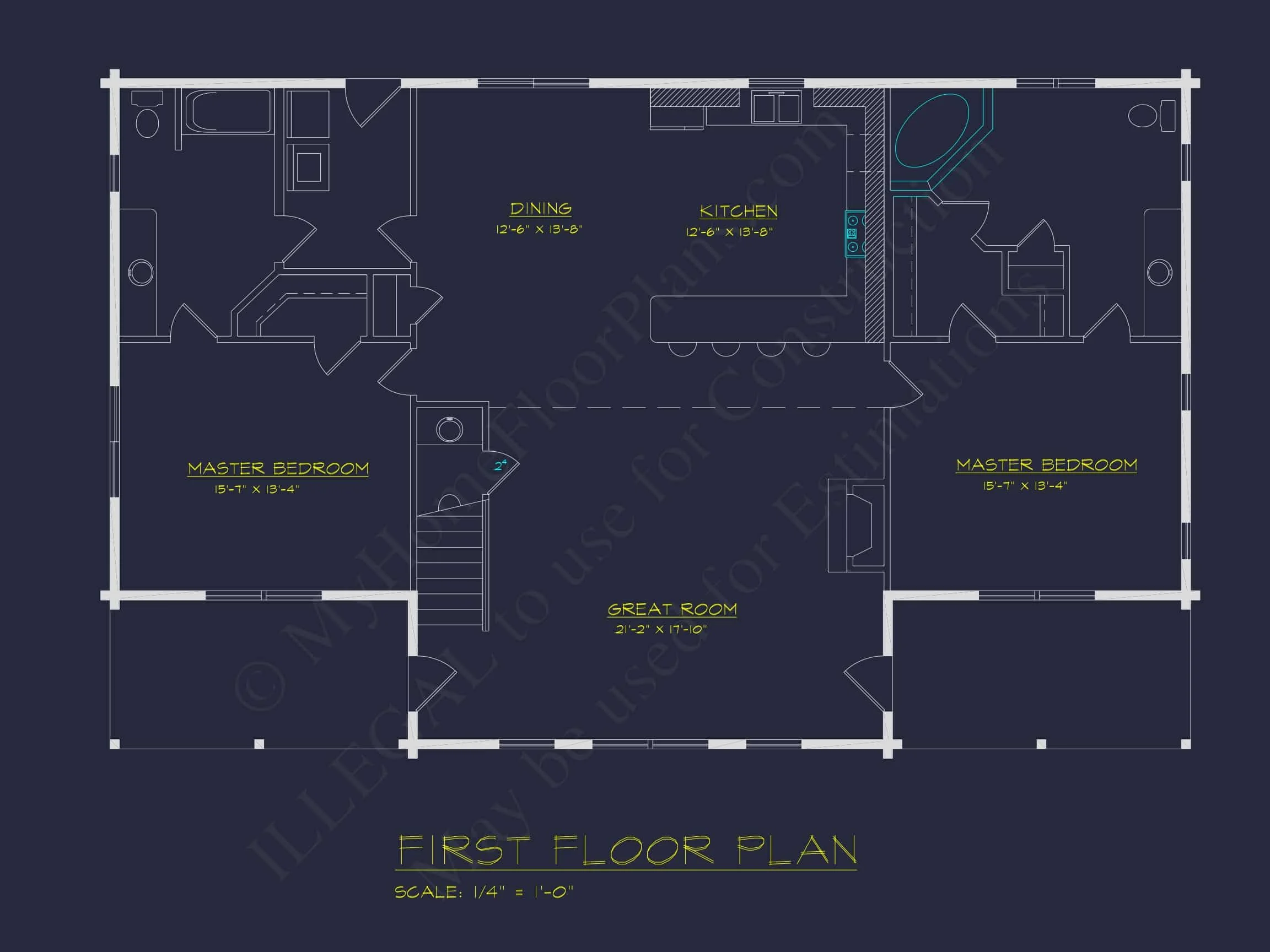 Stunning 2-Story House Plan with Modern Floor Plans & CAD Designs