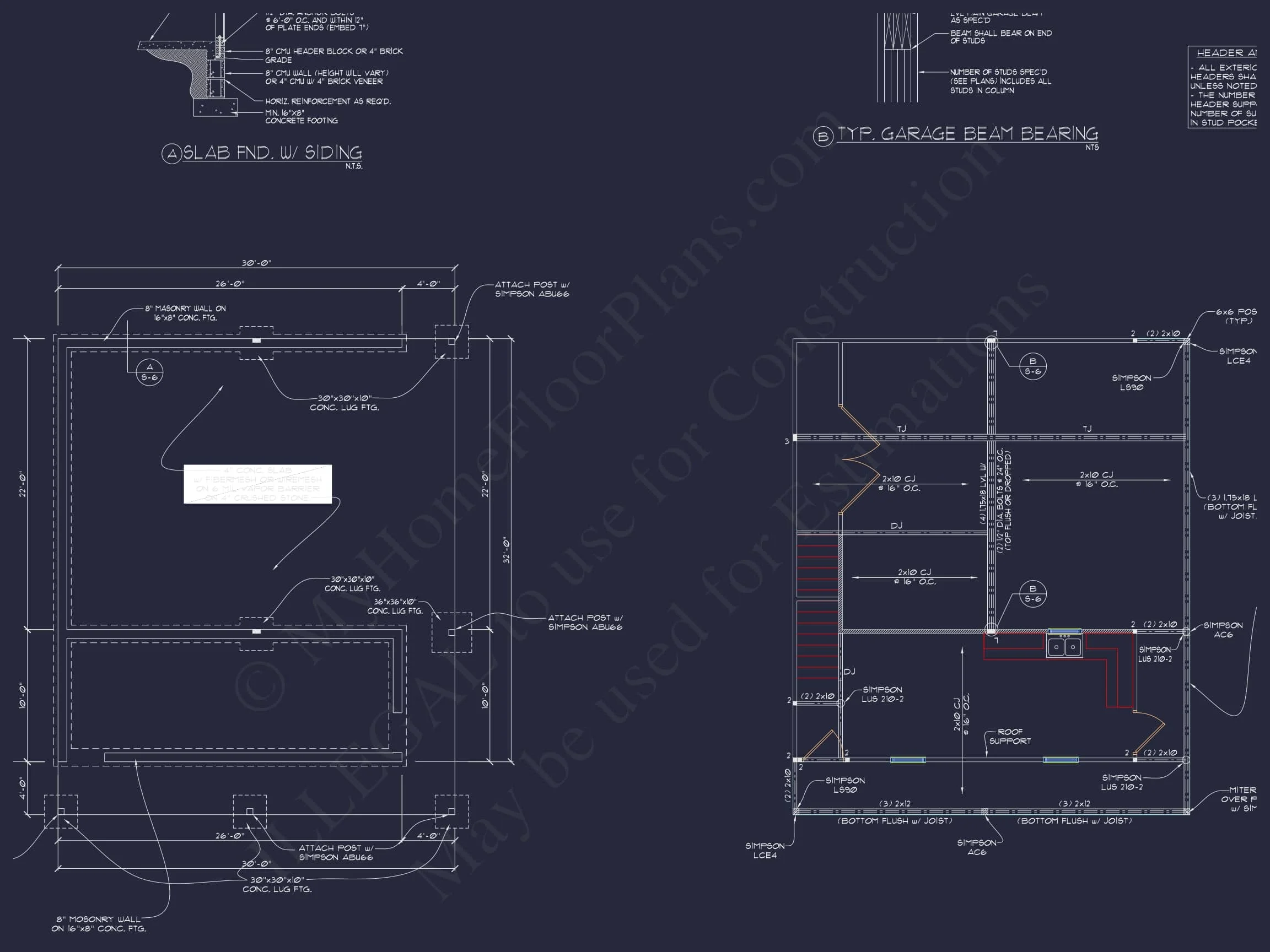 8-1980 CARPORT GARAGE PLAN - Spacious Garage Plan with Workshop - Architectural Design Blueprint 4 Spacious Garage Plan with Workshop - Architectural Design Blueprint