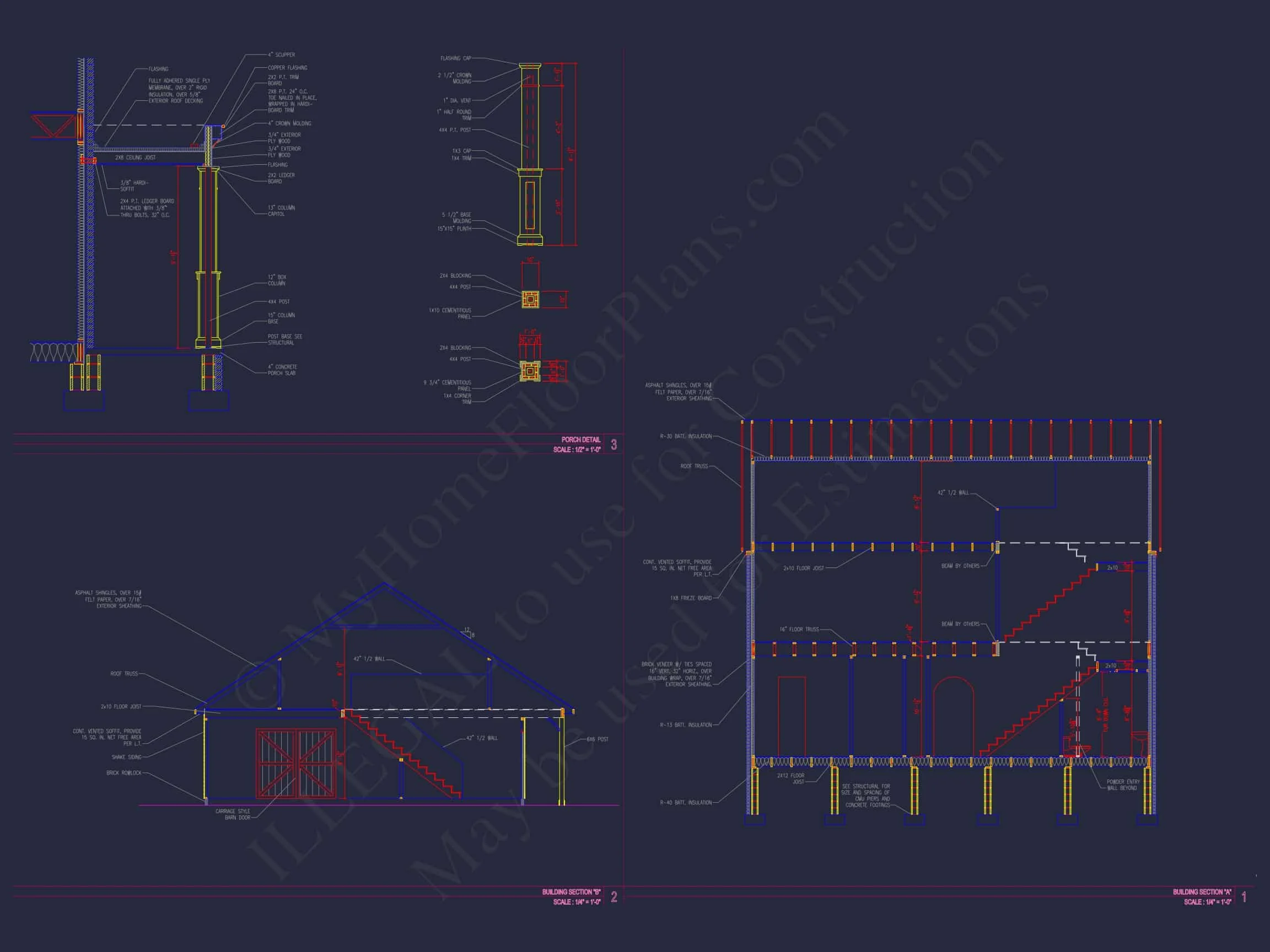 8-1980 CARPORT GARAGE PLAN - Spacious Garage Plan with Workshop - Architectural Design Blueprint 8 Spacious Garage Plan with Workshop - Architectural Design Blueprint