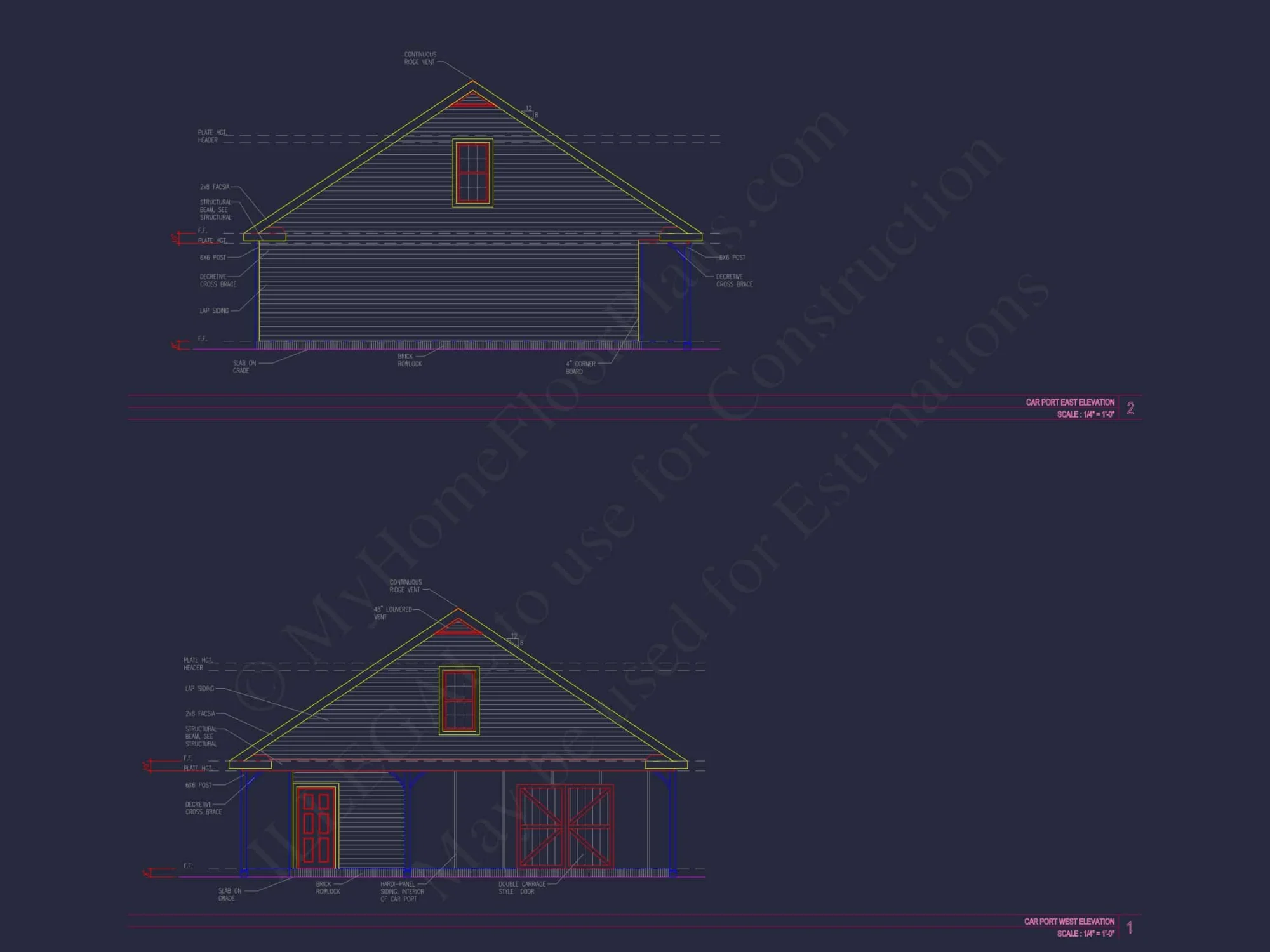 Spacious Garage Plan with Workshop - Architectural Design Blueprint