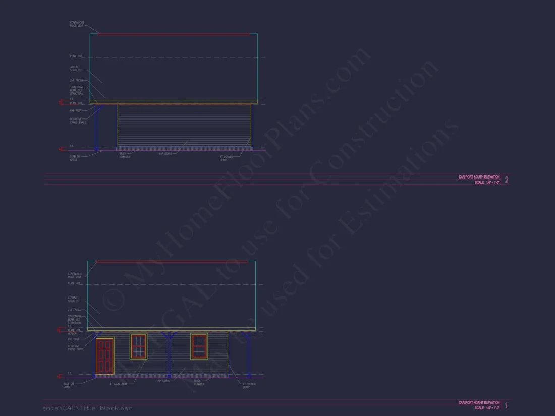 Spacious Garage Plan with Workshop - Architectural Design Blueprint
