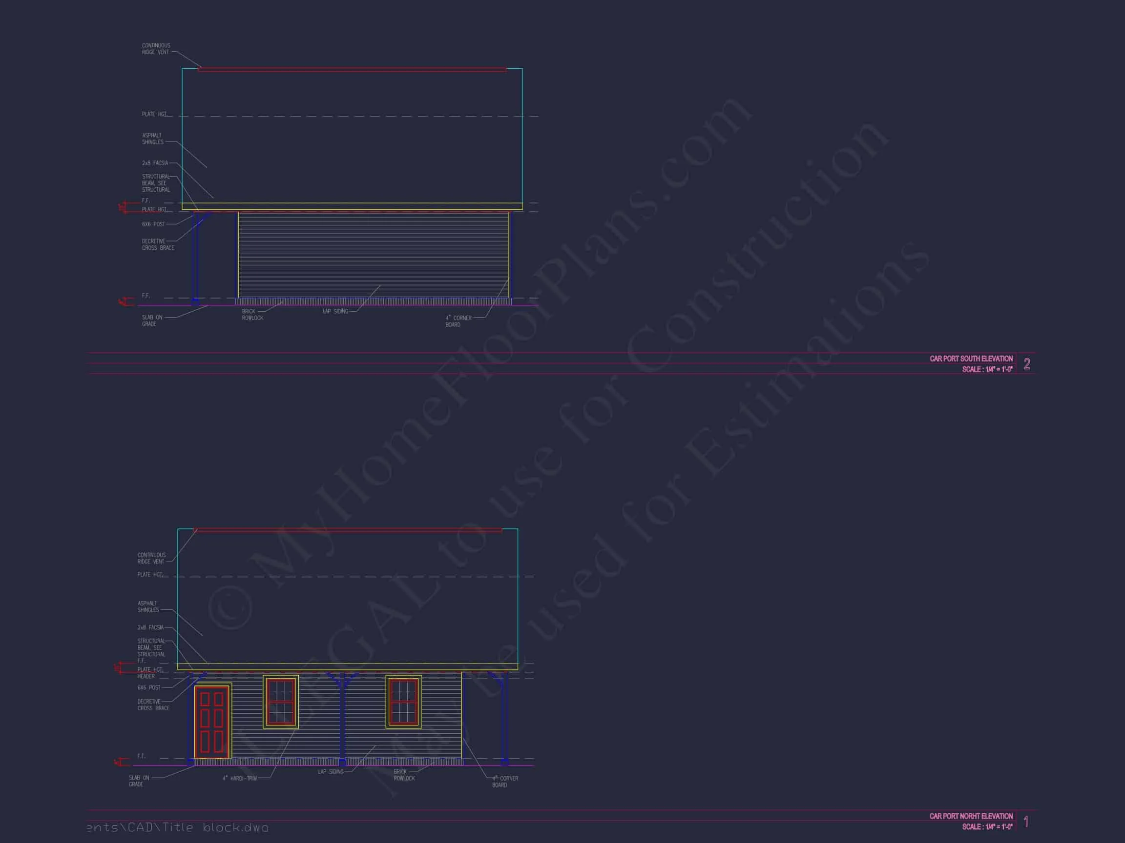 8-1980 CARPORT GARAGE PLAN - Spacious Garage Plan with Workshop - Architectural Design Blueprint 10 Spacious Garage Plan with Workshop - Architectural Design Blueprint