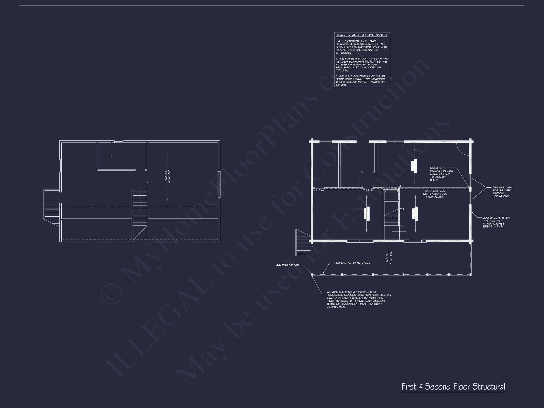 15-1306 HOUSE PLAN - Log Cabin House Plan with Spacious Floor Designs and CAD Blueprints 5 Charming Log Cabin House Plan with Open Floor Design and CAD Blueprints