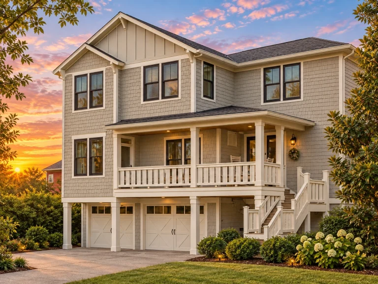 Georgian House Plans 7 Coastal 4-Bedroom Home Floor Plan 3086 Sq Ft,2.5 Story