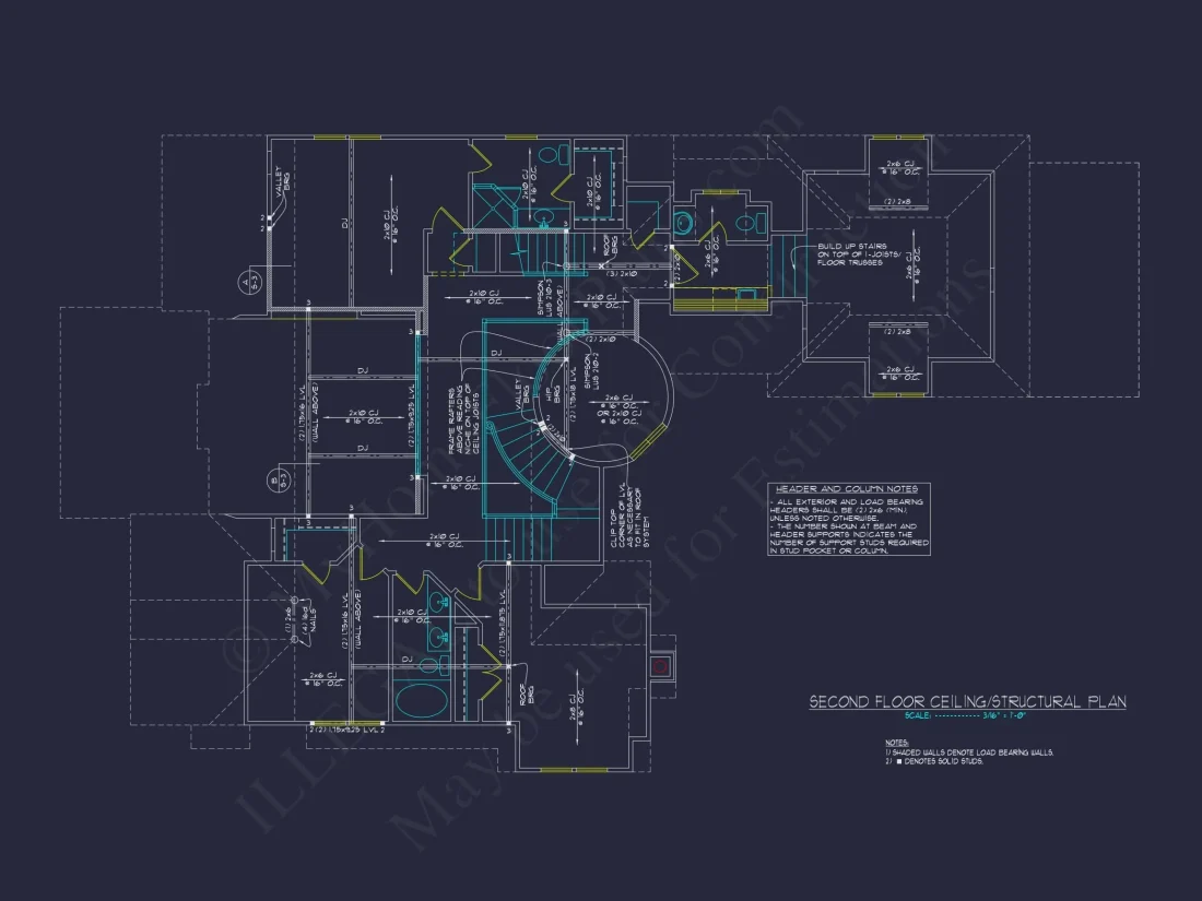 Stunning 2-Story Home Plan with Detailed CAD Designs