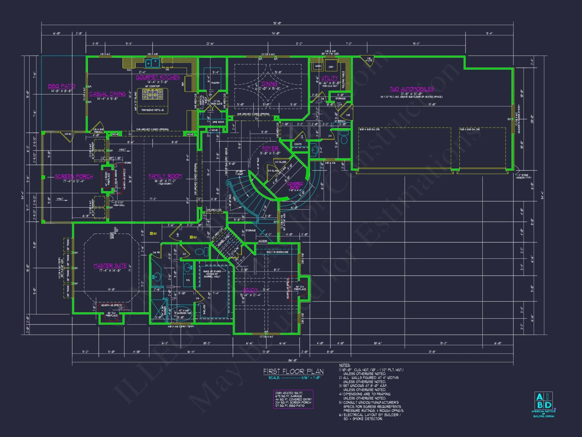Stunning 2-Story Home Plan with Detailed CAD Designs