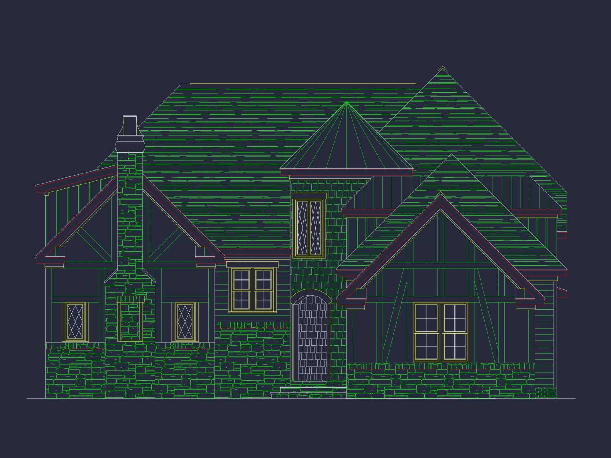 Stunning 2-Story Home Plan with Detailed CAD Designs