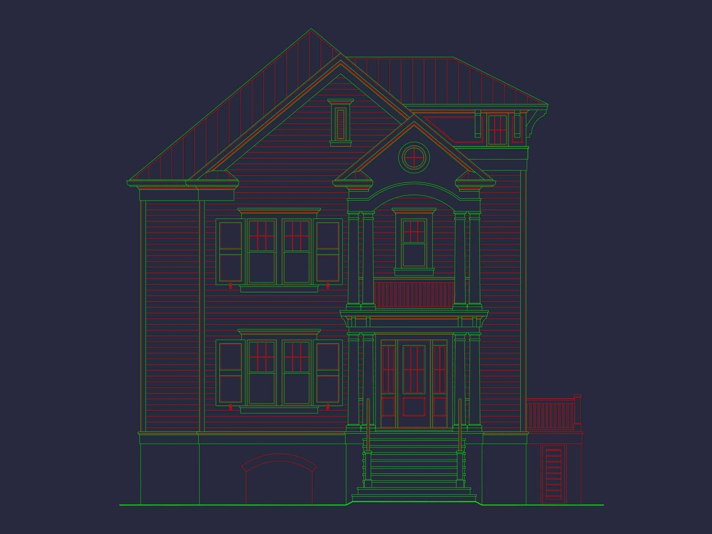 Elegant-Home-Plan-with-Victorian-Style-CAD-Architecture-Designs