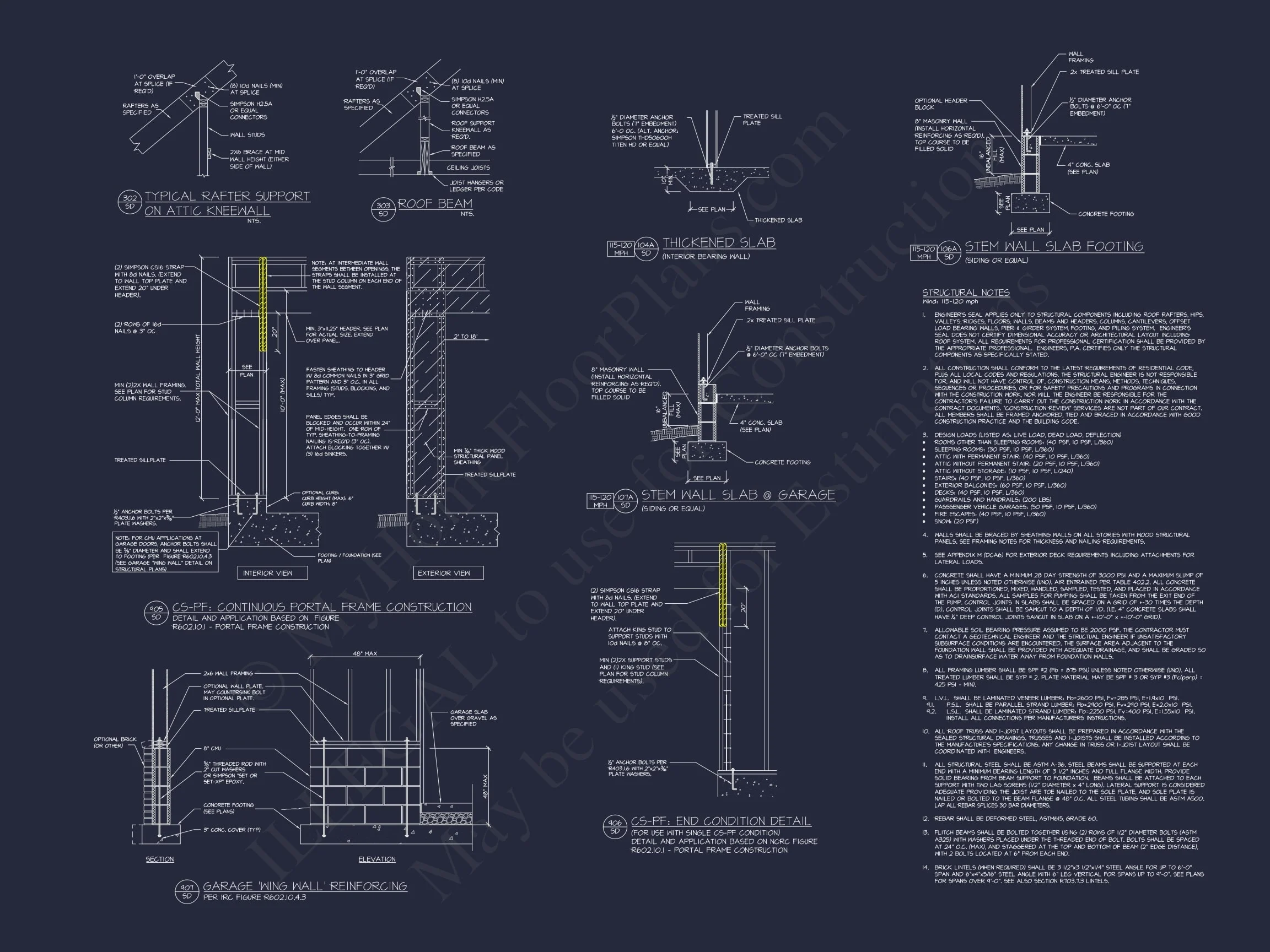 19-2215 HOUSE PLAN - House Plan Designs | 5-Bedroom CAD Floor Blueprint Architecture 3 Spacious 1-Story 5-Bedroom House Plan with Modern Craftsman Design