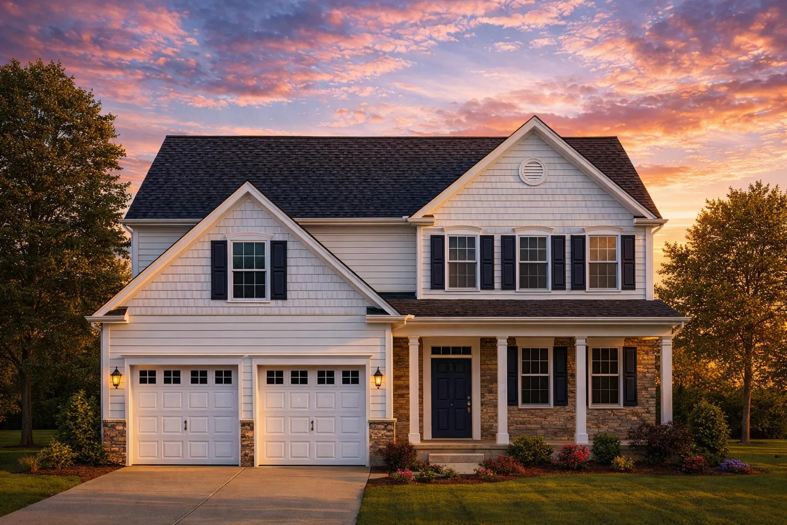 Elegant CAD Home Plan with 2 Floors, Garage & 4 Bedrooms